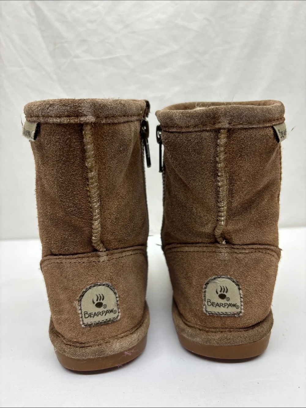 BearPaw Kids Brown Suede Winter Boots, SZ 10 toddler girl, box 2G